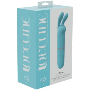 Loveline Dona Mini Bullet Vibrator with Rabbit Ears - Blue