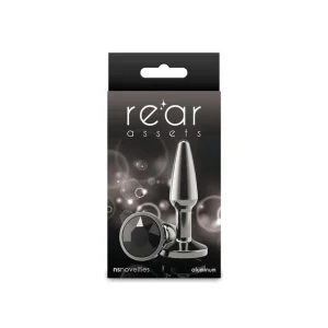 Rear Assets - Tapered Gunmetal Black Anal plug small