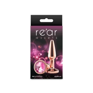 Rear Assets Tapered Rose gold anal plug small