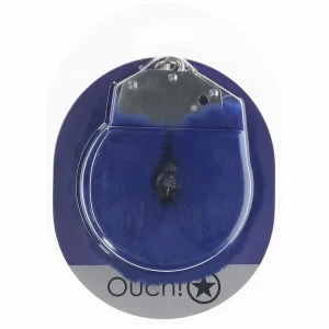 Ouch! Heavy-Duty Fluffy Handcuffs (Dark Blue)