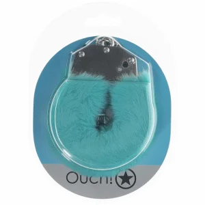Ouch! Heavy-Duty Fluffy Handcuffs (Blue)