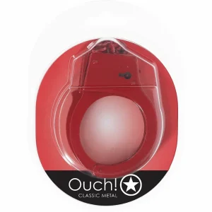 Ouch! Classic Metal Handcuffs (Red)